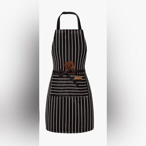Brand new in bag Black and White Striped Apron